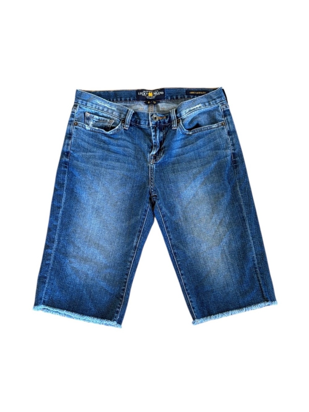 Lucky‎ Brand Abbey Bermuda Shorts Raw Hem Size 6 / 28 (Waist 30”)